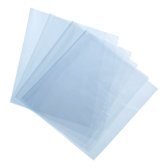 100Pcs 14x7 Inch Shrink Wrap Bags, Blue Clear Heat Shrink Wrap for Gift Basket,Bath Soaps
