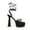 Black, variant on Women's Platform Heels Lace Up High Strappy Sandals 5 inch Chunky Prom Shoes Butterfly Heeled