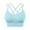Light Blue, variant on Sports Bras for Women Strappy Cross Back Low Impact Longline Bralettes Workout Gym Yoga Bra