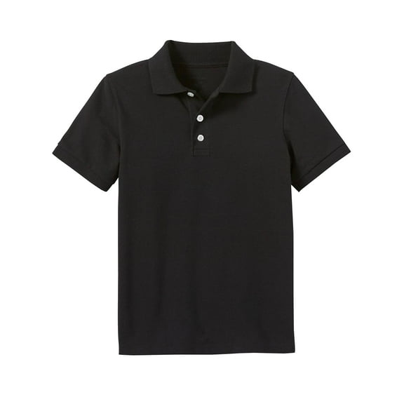 Boys School Uniform Short Sleeve Pique Polo Shirt (XS-2XL)
