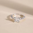 thumbnail image 2 of Solitaire Princess Cut Ring 10K Solid White/Yellow/Rose Gold Over Engagement Ring Special for Christmas Gift Proposal Ring, 2 of 3
