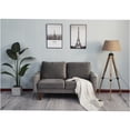 thumbnail image 3 of JERFIT Modern Gray Loveseat Sofa with Solid Wood Frame, Plush Microfiber Fabric for Cozy Living Room, Bedroom, 3 of 7