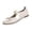 Beige, variant on Womens Black Patent Faux Leather Mary Jane Flats, Elastic Strap Almond Toe Bow Comfortable Non-Slip Work Casual Shoes,Size 5.5