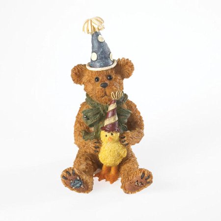 - Boyds Bearstone Collection 4021095 H. B. with Lil' Tweets Birthday Bear and Duck Figurine