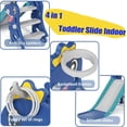 thumbnail image 5 of Ealing Indoor Toddler Slide for Ages 1-3,4 in 1 Baby Slide Climber Playset with Basketball Hoop and Ball,Blue, 5 of 10