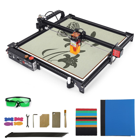 ORTUR Engraver Master 2 Pro S2-LF engraving tool, Engraving Cutting Machine, CNC Cutter for Wood and Metalwith 400X400mm Woking Area and Fixed-Focus