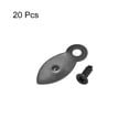 thumbnail image 3 of Unique Bargains Frame Turn Button, 7/8' Metal Flat w Screws for Hanging Pictures, 20 Pcs (Black), 3 of 3