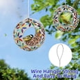 thumbnail image 5 of VOREEN Handcrafted Mosaic Glass Hanging Fly-Through Feeder, Multicolor Flower Design, 5 of 7