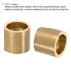 thumbnail image 4 of Separadores de latón M25, 1 pieza de separador de metal de latón 25mm ID x 32mm OD x 30mm L para tornillo de 1 pulgada o tornillo M25, 4 of 5