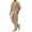 Khaki, variant on COOFANDY Men's 2 Piece Cotton Sets Casual Short Sleeve Henley Shirt and Loose Pants Set Beach Vacation Outfits
