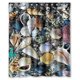 thumbnail image 1 of Cortina de ducha Impermeable ABPHQTO Conchas marinas playa oceano arte pintura 150x180 cm, 1 of 2