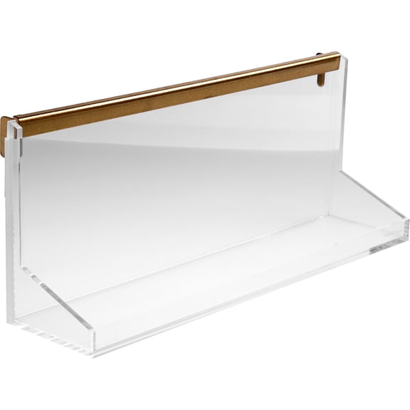 Russell Hazel 5.25" x 12.5" Pegboard Shelf Clear/Gold (69146)
