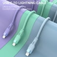 thumbnail image 2 of Cshidworld Lightning Cable Charger [Apple Mfi Certified], 3 Pack 6ft Type c to Lightning Fast Charger Cable, Silicon Charge Cord Compatible with iPhone 14/13/12/11 Pro Max Xr Xs 8 iPad and More, 2 of 7