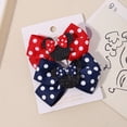 thumbnail image 1 of Pinzas para el pelo con lazo de lunares para niña, horquillas de dibujos animados para bebé, accesorios para el cabello de Boutique, 2 unidades por juego, 1 of 5