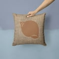 thumbnail image 2 of Carolines Treasures BB1099-BL-BN-PW1414 Shell Burlap and Brown   Canvas Fabric Decorative Pillow BB1099 14Hx14W, 2 of 4