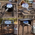 thumbnail image 6 of SIXDAY 260,000 BTU Propane Burner Stove, Heavy Duty Gas Camping Stove with 0-20 PSI Regulator & Steel-Braided Hose for Turkey Frying and Brewing, 6 of 6