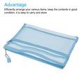 thumbnail image 3 of Uxcell A5 Double Layer Zip File Pouch Storage Pockets Mesh Zipper Bags, Blue 6 Pack, 3 of 5