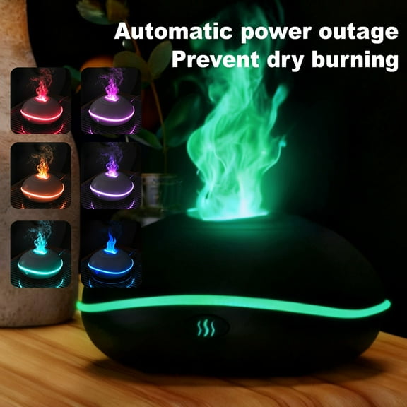 Aroma Humidifier with Volcano Flame Effect - Essential Oil Diffuser Purifier