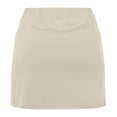 thumbnail image 4 of HXWCHs Women's Casual Athletic Tennis Skort with Pocket Active Yoga Sport Skirt Shorts Beige XXL, 4 of 6