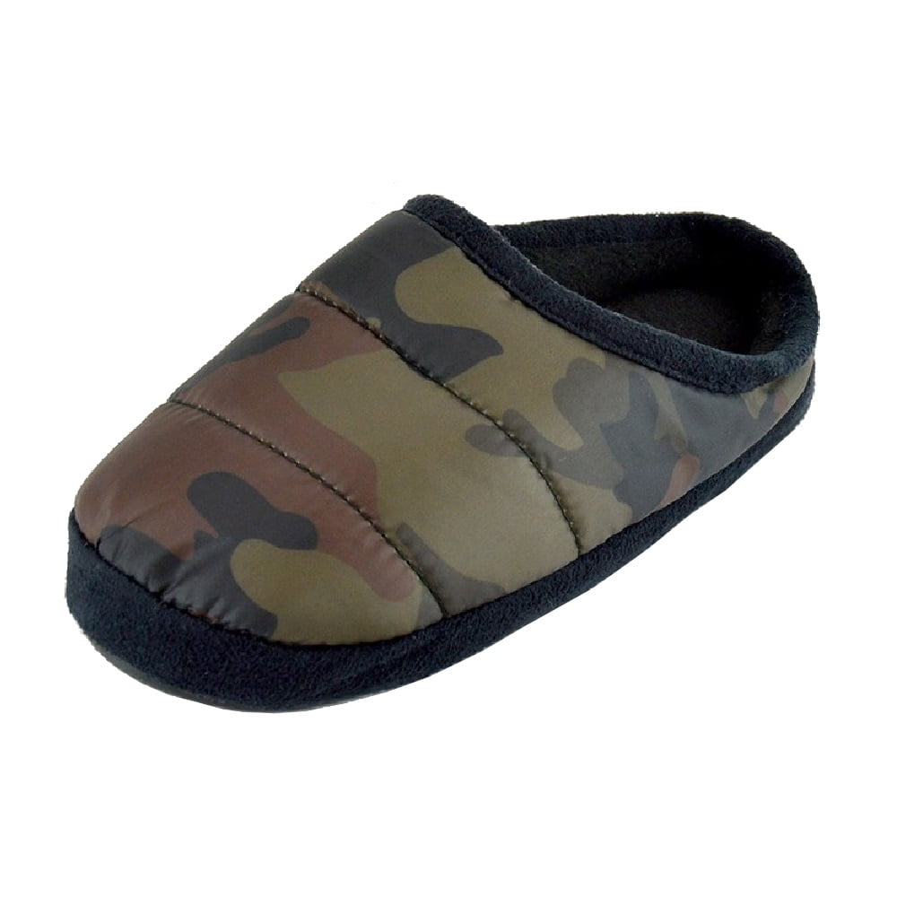 Boys Novelty Slippers Army Camo size 9-3 