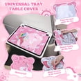 thumbnail image 6 of Kids Travel Tray Table Cover with Tablet Holder, Plane essentials for Toddler, Airplane Travel Tray with Pockets, Travel Essential Must-Haves for Train and Flying Supplies, Pink, 6 of 9