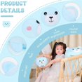 thumbnail image 2 of 8 inch Cute Bear Plush Stuffed Squishy Animal Cylindrical Body Pillow,Super Soft Cartoon Hugging Toy Gifts for Bedding, Kids Sleeping Kawaii Pillow, 2 of 3