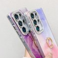 thumbnail image 2 of Marble Case for Samsung Galaxy A25 5G, Galaxy A25 5G Case for Girls Women, Slim Fit with Glitter Ring Holder Kickstand Bumper Soft TPU Shockproof Anti-Scratch Case Cover, 2 of 7