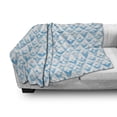 thumbnail image 3 of Modern Soft Flannel Fleece Blanket, Geometric Contemporary Shapes Triangle Line with Clear Sky and Cloudy Backdrop Image, Cozy Plush for Indoor and Outdoor Use, 60" x 80", Baby Blue, by Ambesonne, 3 of 6