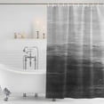 thumbnail image 2 of Polyester Fabric Grey Ombre Shower Curtain, Modern Abstract Art Ocean Oil Painting Waterproof Bathtub Curtain Bathroom Decor Set with Hooks 54 x 78 Inches, 2 of 6