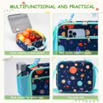 thumbnail image 3 of Mini Boîte à Lunch pour Enfants, Sac à Lunch Isolé Réutilisable, Conteneur Repas Contenant Isotherme avec Doublure Imperméable (Planète), 3 of 4