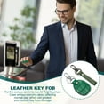 thumbnail image 4 of Uxcell Leather Key Fob Protector with Clip for Car Keys and Office Use Green, 4 of 7