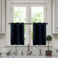 thumbnail image 1 of Rideau Pare-Soleil Solide 1 Panneau Rideau Occultant Type Court Rideau de Chambre Style Poche pour Tringle Décoration Cuisine Salon, 1 of 4