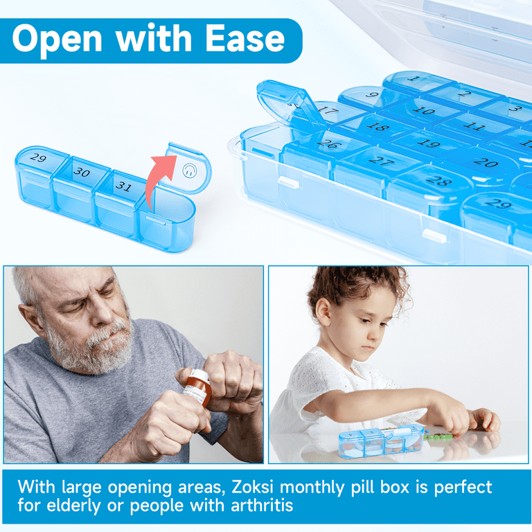 Apenu Monthly Pill Organizer, 32 Compartments, 30-Day photo 3
