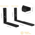 thumbnail image 2 of TeqHome 30cm x 4.7cm x 24.7cm, Carbon Steel Heavy Duty Shelf Brackets Black 2 Piece, 2 of 10