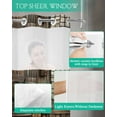 thumbnail image 4 of No Hook Shower Curtain with Snap-in Liner, Medieval Waterproof Fabric Bathroom Curtains, Old Farmhouse Vintage Wood Cabin Country Bath Curtains & Mesh Top Window 60"x72", 4 of 6