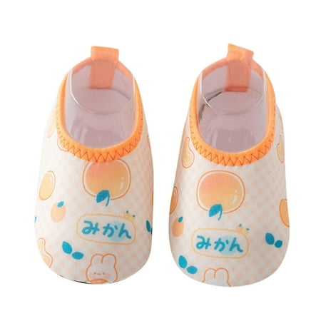 

zuwimk Shoes For Girls Baby Boys and Girls Leather Covered Sneakers Outdoor Soft Soled Toddler Shoes Orange