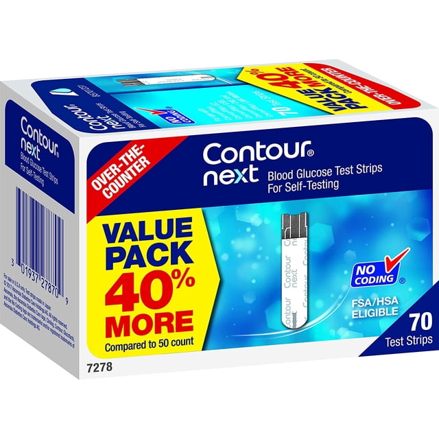 70 Tiras Reactivas de Glucosa CONTOUR NEXT EZ MSMG007700 Resultados Fáciles y Precisos sin Codificación CONTOUR NEXT EZ MSMG007700