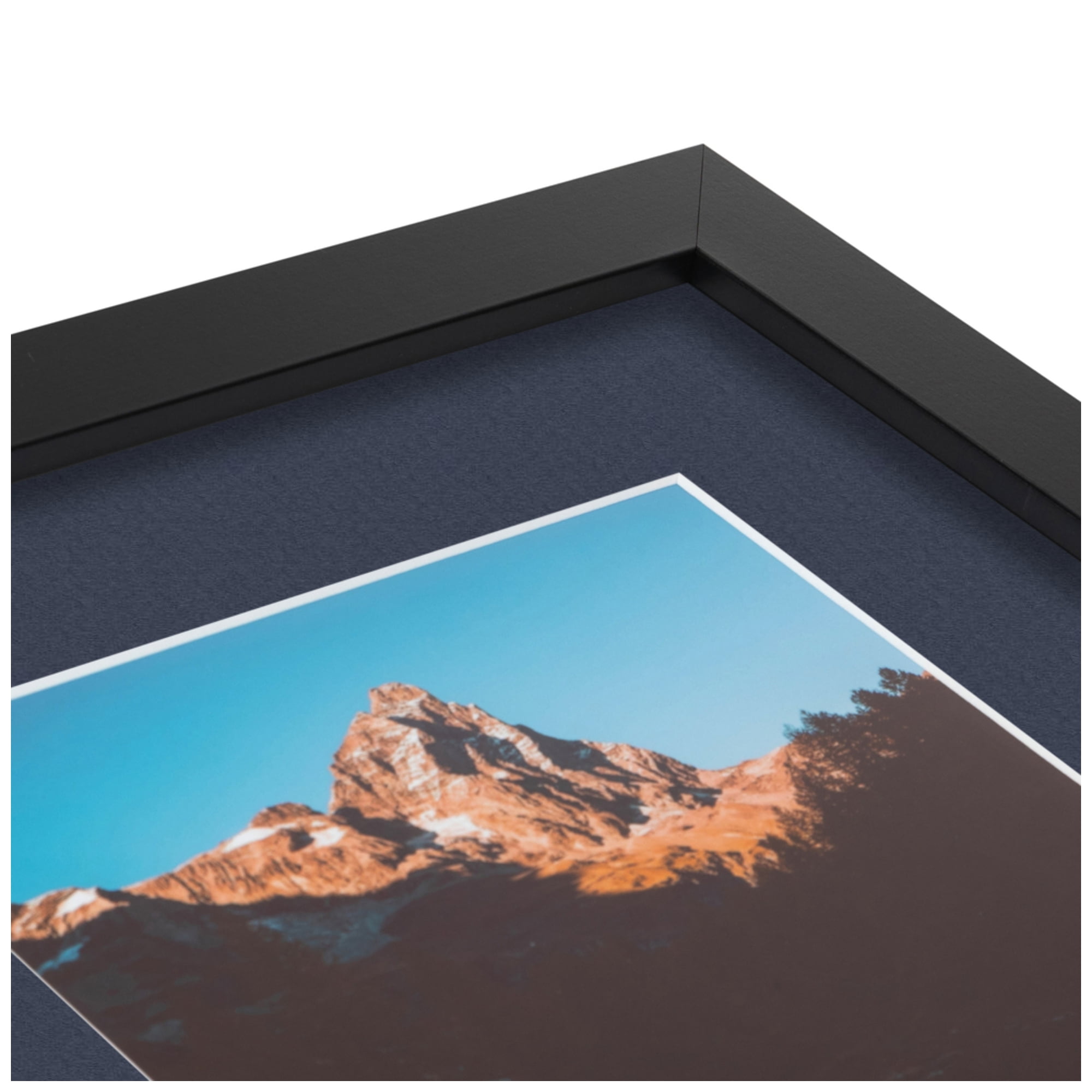 ArtToFrames Collage Photo Picture Frame with 4 - 8.5x11 Openings, Framed in Black with Blue Jay and Black Mats (CDM-3926-1)