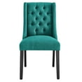 thumbnail image 6 of Side Dining Chair, Teal Blue, Fabric, Kitchen Cafe Bistro Hospitality Restaurant, Modern Contemporary HB32936, 6 of 8