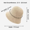 thumbnail image 4 of Women's Packable Floppy Wide Brim Bucket Hat Foldable Travel Vacation Sun Cap, 4 of 9