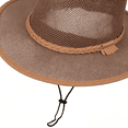 thumbnail image 5 of Jessboyy Sun Hats for Men Breathable Hollow Out Wide Brim Outdoor Hat Adjustable Summer Bucket Hats Travel Vacation Beach Hat Khaki, 5 of 6