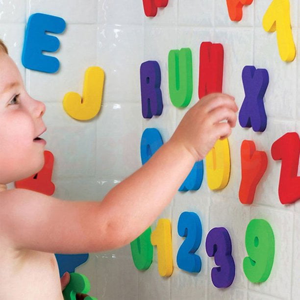 NEW 36PC FOAM BATH NUMBERS AND LETTERS TILE CHILD BABY KIDS BATH TOY WATER FUN 