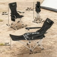 thumbnail image 3 of Outsunny Set of 2 Reclining Camping Chair, Folding Camp Chair, Black, 3 of 10