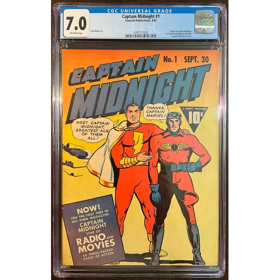 Captain Midnight #1 - CGC 7 Comic Book
