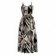 thumbnail image 7 of Levmjia Womens Strapless Floral Print Maxi Dress Sleeveless High Low Ruffle Hem Flowy A Line Casual Summer Dress Lightweight Breathable Elegant Dress Beach Vacation Party, 7 of 7