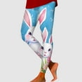 thumbnail image 6 of Rovga Womens Leggings High Waist Yoga Easter Day Bunny Prints Tights Compression Yoga Running Fitness High Waist Pants Pants Relax Fit Daily Wear Sky Blue M, 6 of 7