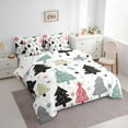 thumbnail image 3 of Manfei Merry Christmas 7-Piece Twin Bedding Sets,Colorful Xmas Tree Bedding Comforter Set,White Black Gray Sheet Sets For Teens,Ultra Soft Home Decor Reversible, 3 of 8