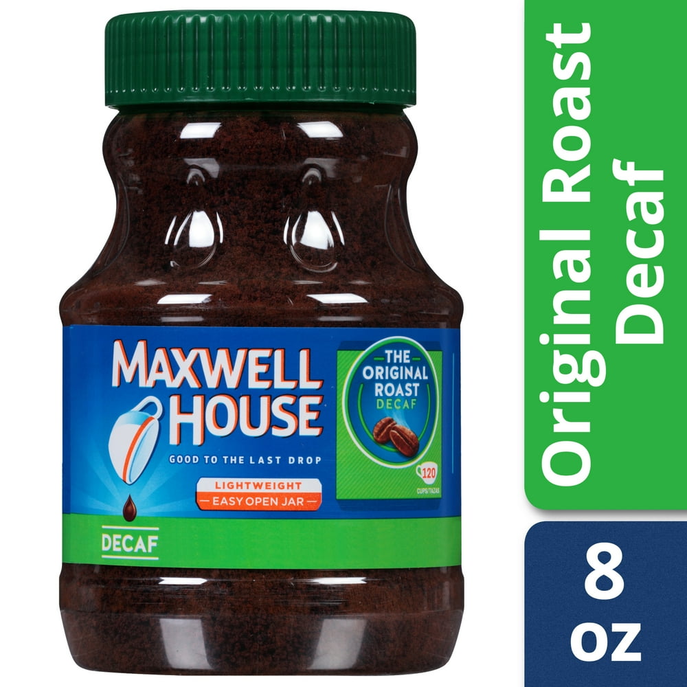 Maxwell House Original Decaf Instant Coffee, Decaffeinated, 8 oz Jar