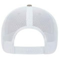 thumbnail image 2 of Colorful Bullhead 6 Panel Low Profile Mesh Back Trucker Hat - Khaki White, 2 of 2