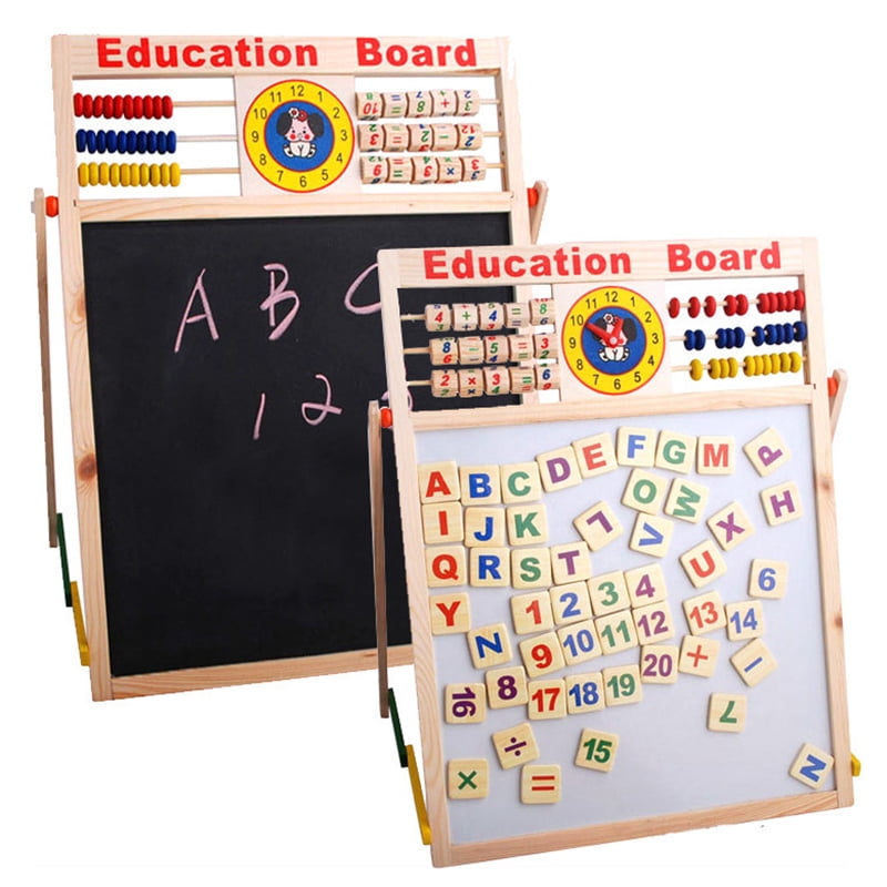 DoubleSided Wooden Multifunctional Writing Board Children's